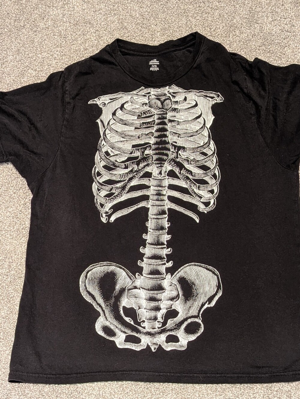Black, Skeleton Body (Add Your Head!), Short Sleeve T-shirt - Men's XL